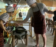 Hoi An Rice Paper Making class – Basket boat at Cam Thanh Coconut Village