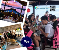 Hoi An lunch wooden boat Cruise & Bay Mau Coconut Forest Eco Da Nang Tour