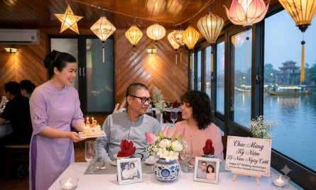 Anniversary Romantic Dinner Cruise on the Perfume River in Huế