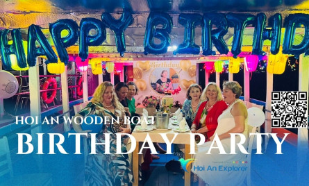 Birthday Party In Hoi An River Wooden Boat Lantern Boat Trip Ride Night Tour