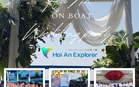 Sailing into Forever: Unforgettable Wooden lantern boat Proposals & Weddings in Hoi An
